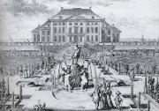 unknow artist, One of a series of eight etchings of Het Loo